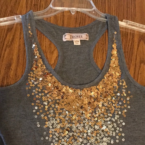Gold and Silver Decree Halter Tank Size Small - Picture 7 of 8